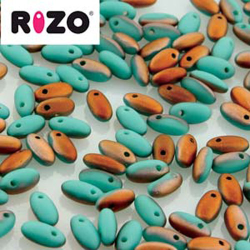 Rizo 2.5mm x 6mm - RZ256-63140-27237 - Matte Jade Sunset - 100gm Bag