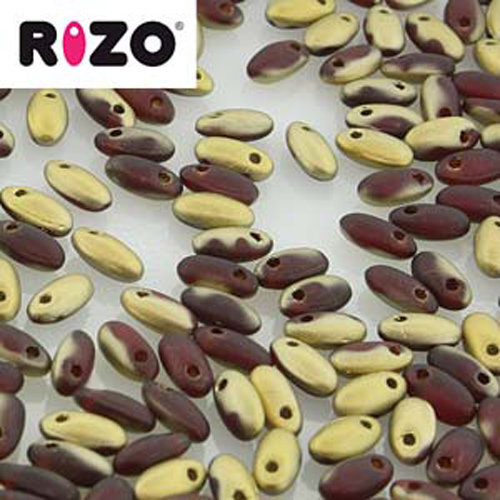Rizo 2.5mm x 6mm - RZ256-90090-26471 - Matte Red Amber - 100gm Bag