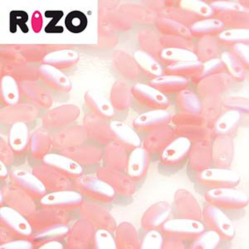 Rizo 2.5mm x 6mm - RZ256-71010-28771 - Matte Rose AB - 100gm Bag