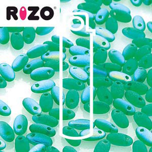 Rizo 2.5mm x 6mm - RZ256-50730-28771 - Matte Emerald AB - 22gm Tube