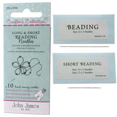 John James - Beading Needles - Long & Short 10 Pack 10/12 - JJCC016