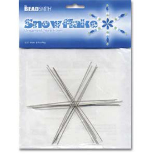 Wire Snowflake - 4 1/2" .8mm Thick - 7 Pieces - WS4