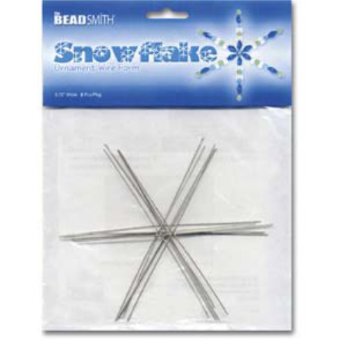 Wire Snowflake - 4 1/2" .8mm Thick - 7 Pieces - WS4