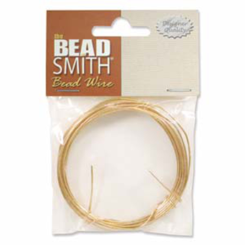 German Beadwire Gold 20 Gauge Round Wire - 5m Spool - BWG08G