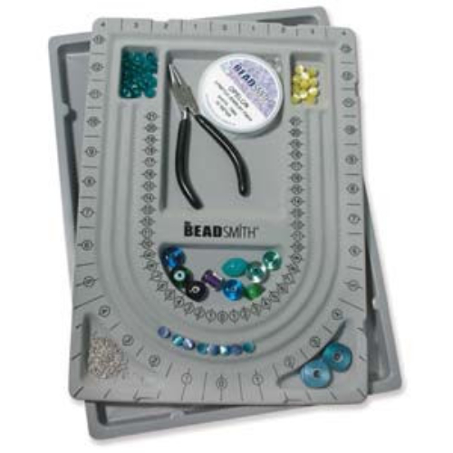 Bead Board with Removable Cover - 28" U Channel with Lid - Flocked - BBU28F-C