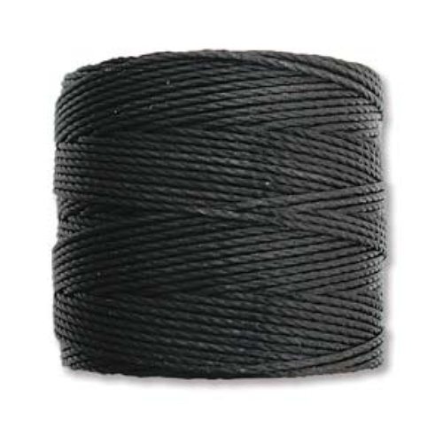 S-Lon Standard Twist Bead / Macrame Cord (TEX210) - Black - SLBC-BK