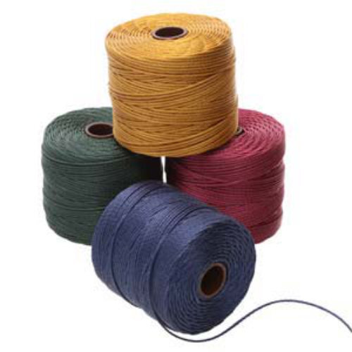 S-Lon Standard Twist Bead / Macrame Cord (TEX210) - Dark Mix - Navy / Evergreen / Wine / Gold - 77yd Spools - SLBC-MIX6