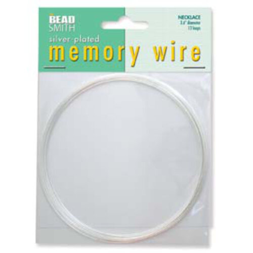 Memory Wire Necklace Silver Plated 3.6in 12 Turns - CBWS37512
