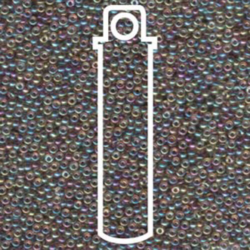 Miyuki 11/0 Rocaille Bead - 11-9357 - Root Beer Lined Light Topaz AB - 24gm Tube