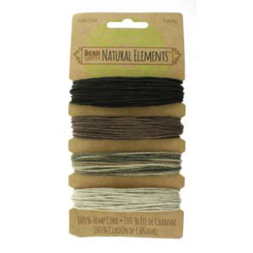 1.0mm Hemp Cord Neutral Mix - 4 x 9m Card - HEMP4200