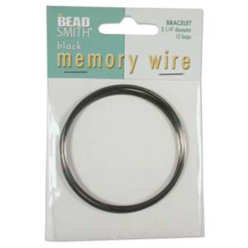 Memory Wire Bracelet 2.25in Black Oxide Plated 12 Turns - CBWBK22512