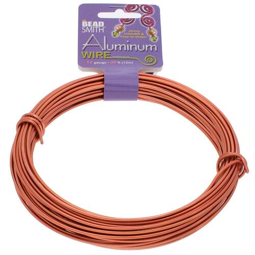 Aluminum Wire Copper 12 Gauge Round Wire - 39ft / 11.89m Spool - DA2603