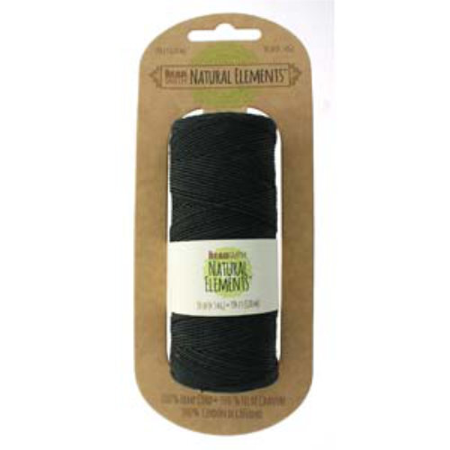 0.55mm Hemp Cord Black - 120m Spool - HEMP10BK