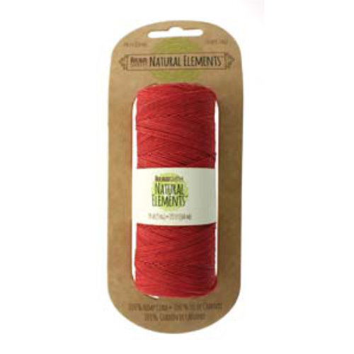 0.55mm Hemp Cord Scarlet - 120m Spool - HEMP10SCT