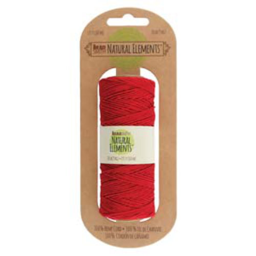 1.0mm Hemp Cord Scarlet - 60m Spool - HEMP20SCT