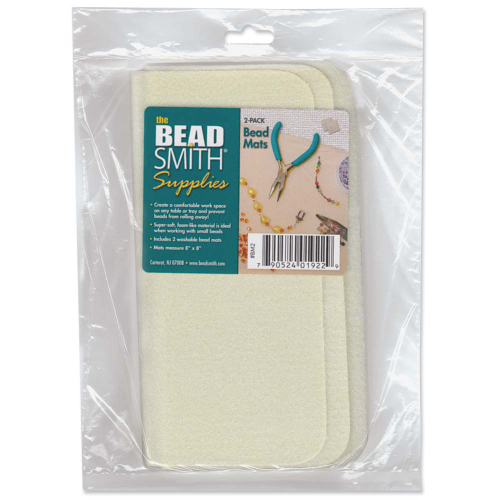 8" x 8" (20cm x 20cm) Cream Bead Mats (Pack of 2) - BM2