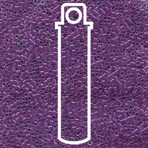 Miyuki 11/0 Delica Bead - DB073 - Lined Lilac AB - 7.2gm Tube