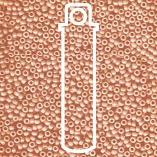 Miyuki 11/0 Rocaille Bead - 11-9596 - Semi Matte Opaque Salmon - 24gm Tube