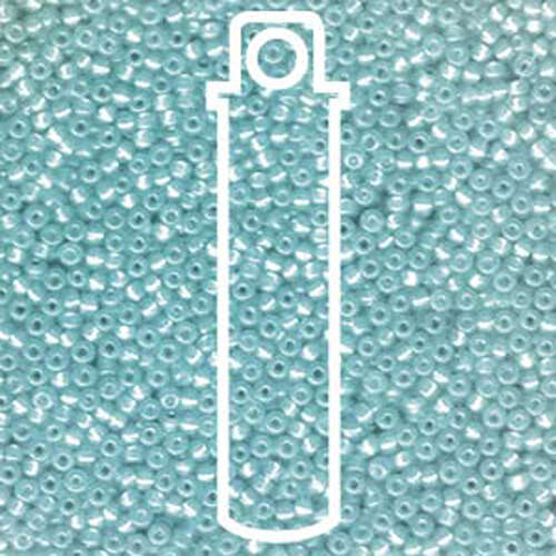 Miyuki 11/0 Rocaille Bead - 11-9647 - Dyed Silver Lined Aqua AB - 24gm Tube