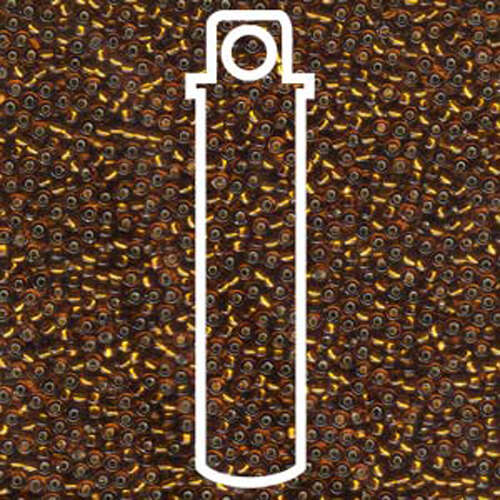 Miyuki 11/0 Rocaille Bead - 11-95 - Silver Lined Topaz - 23gm Tube