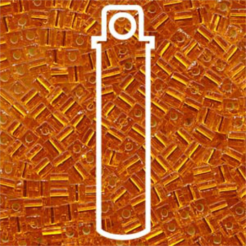 Miyuki 4mm (SB4) Square Bead - SB4-008 - Silver Lined Orange AB - 20gm Tube