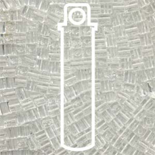 Miyuki 4mm (SB4) Square Bead - SB4-131 - Transparent Crystal - 20gm Tube