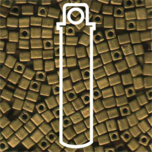 Miyuki 4mm (SB4) Square Bead - SB4-2006 - Matte Metallic Dark Bronze - 20gm Tube