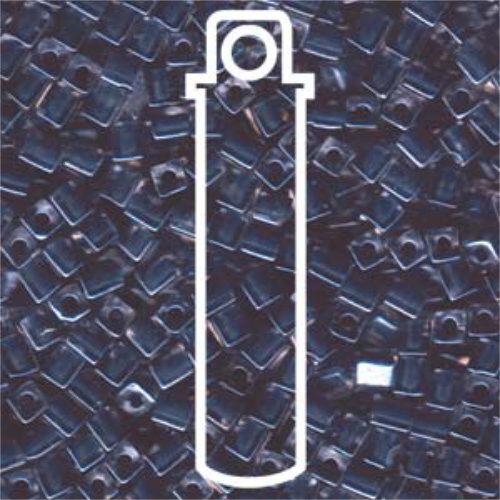 Miyuki 4mm (SB4) Square Bead - SB4-233 - Cobalt Lined Crystal - 20gm Tube