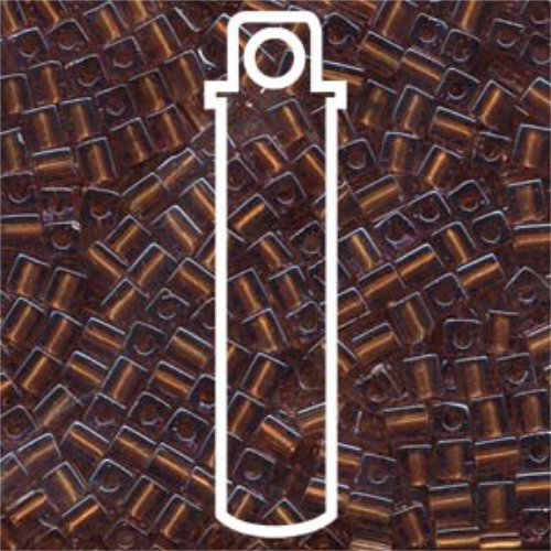 Miyuki 4mm (SB4) Square Bead - SB4-2646 - Amber Lined Gold - 20gm Tube