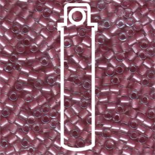 Miyuki 8/0 Delica Bead - DBL-0902 - Sparkling Rose Lined Crystal - 6.8gm Tube