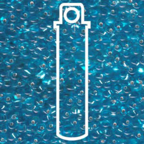 Miyuki 3.4mm Drop Bead - DP-9018 - Silver Lined Aqua - 25gm Tube