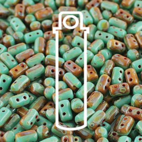 Rulla 3mm x 5mm - RUL3563132-86805 - Duets Green Turquoise Dark Travertine - 22gm Tube