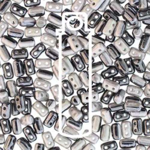 Rulla 3mm x 5mm - RUL3503849-14449 - Duet Black & White Grey Luster - 22gm Tube