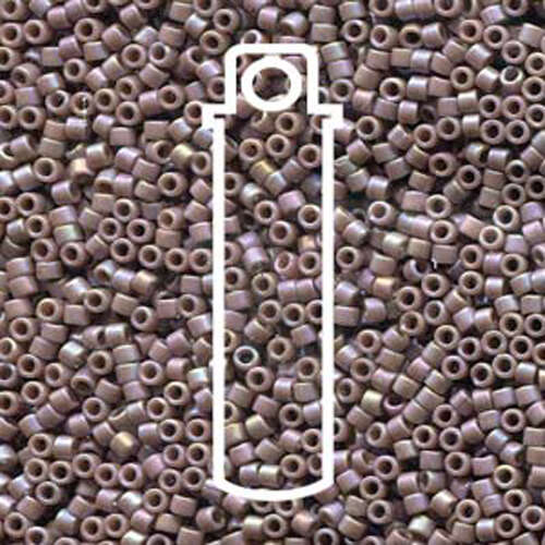 Miyuki 11/0 Delica Bead - DB2321 - Frosted Glazed Rainbow Amethyst - 7.2gm Tube