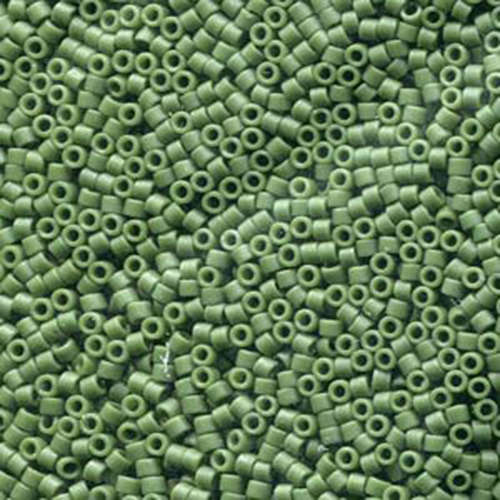 Miyuki 11/0 Delica Bead - DB2291 - Frosted Glazed Opaque Dark Green - 50gm Bag