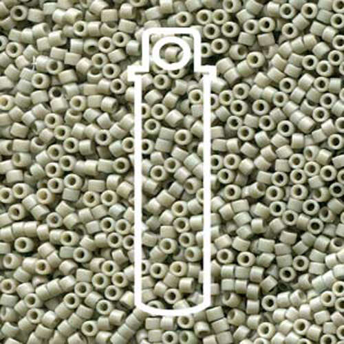 Miyuki 11/0 Delica Bead - DB2282 - Frosted Opaque Glaze Grey - 7.2gm Tube