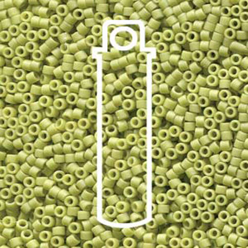 Miyuki 11/0 Delica Bead - DB2290 - Frosted Opaque Glaze Honeydew - 7.2gm Tube