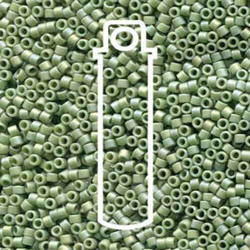 Miyuki 11/0 Delica Bead - DB2310 - Frosted Glazed Rainbow Kiwi - 7.2gm Tube