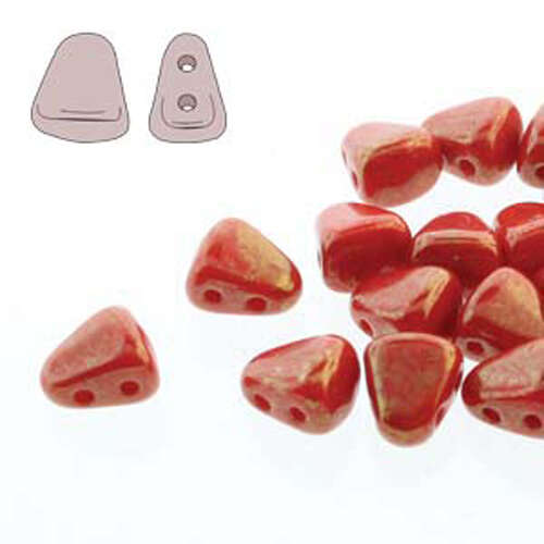 Nib Bit 6mm x 5mm - NB6593200-15495 - Coral Red Luminous - 100gm Bag
