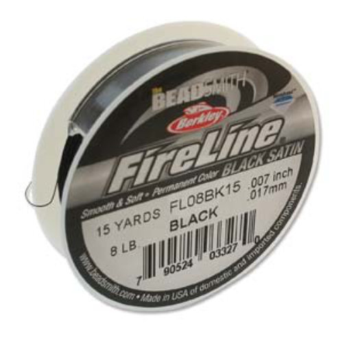 Fireline - 8LB .007" / .17mm Black Satin - 15 yd / 13m Roll - FL08BK15