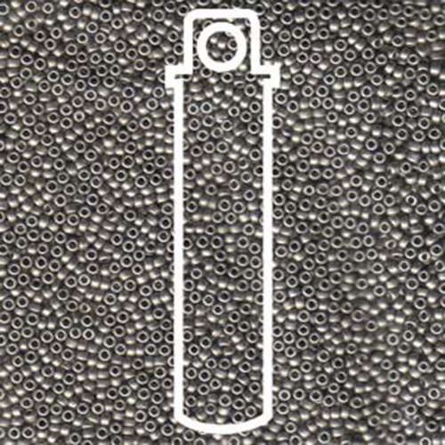 Miyuki 15/0 Rocaille Bead - 15-9190F - Matte Metallic Steel - 8.2gm Tube
