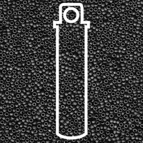 Miyuki 15/0 Rocaille Bead - 15-92001 - Matte Opaque Gunmetal - 8.2gm Tube