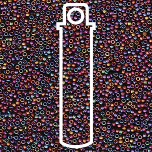 Miyuki 15/0 Rocaille Bead - 15-9135FR - Matte Transparent Root Beer AB - 8.2gm Tube