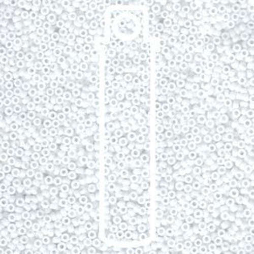 Miyuki 15/0 Rocaille Bead - 15-9402F - Matte White - 8.2gm Tube