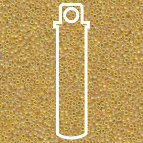Miyuki 15/0 Rocaille Bead - 15-9132FR - Matte Transparent Light Topaz AB - 8.2gm Tube