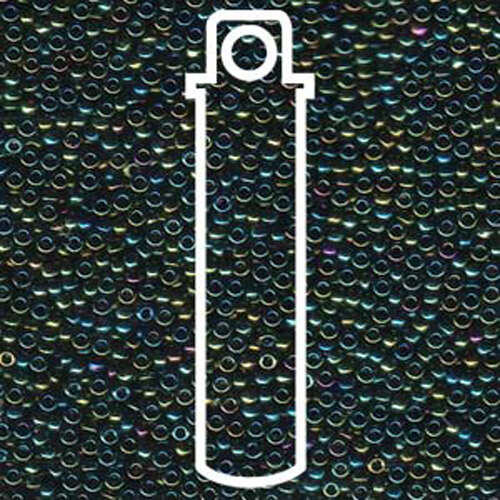 Miyuki 15/0 Rocaille Bead - 15-9453 - Metallic Green Iris - 8.2gm Tube