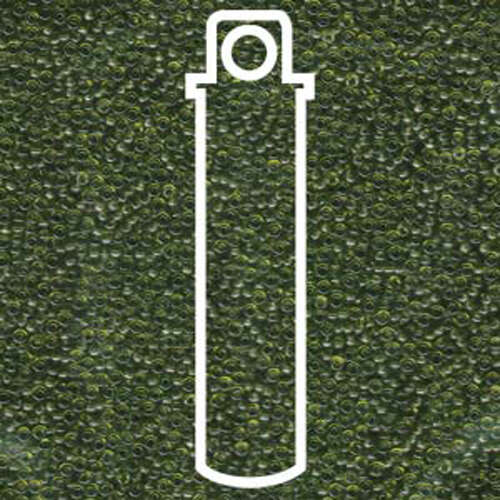 Miyuki 15/0 Rocaille Bead - 15-9158 - Transparent  Olive Green - 8.2gm Tube