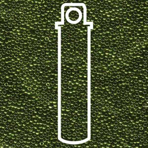 Miyuki 15/0 Rocaille Bead - 15-9459 - Metallic Olive - 8.2gm Tube