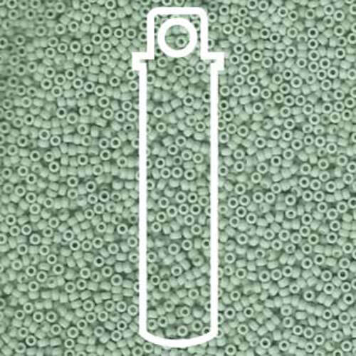Miyuki 15/0 Rocaille Bead - 15-92028 - Matte Opaque Seafoam Luster - 8.2gm Tube