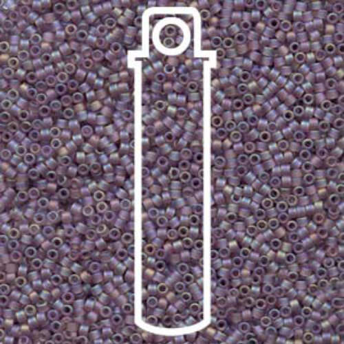 Miyuki 15/0 Delica Bead - DBS0857 - Matte Transparent Light Amethyst AB - 7gm Tube